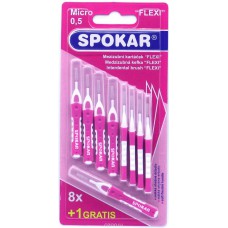 05F	Interdental brushes SPOKAR®Flexi 0,5mm, 8+1pcs